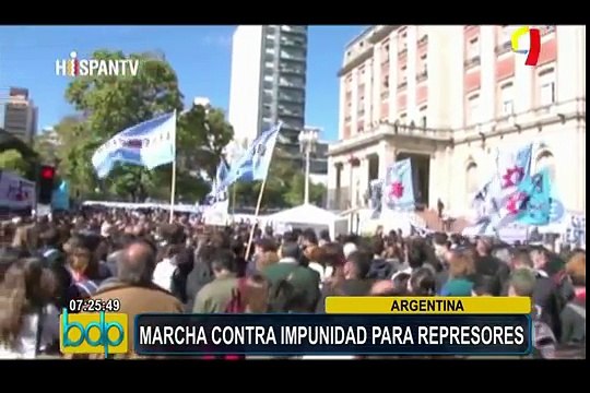 Argentina: realizan multitudinaria marcha contra sentencia favorable a represores