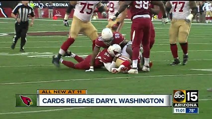 Arizona Cardinals release Daryl Washington less than 3 weeks after reinstatement by NFL