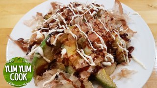 Deep Fried Banana & Avocado | Okonomiyaki Sauce