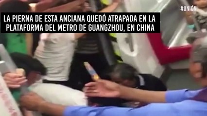 El rescate de esta anciana en China evidencia que la unión hace la fuerza