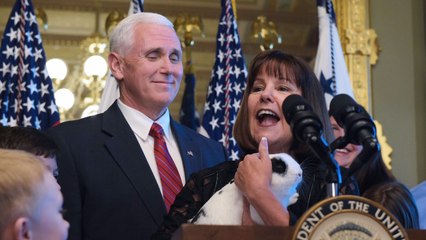 Pence accidentally brushes young boy in the face