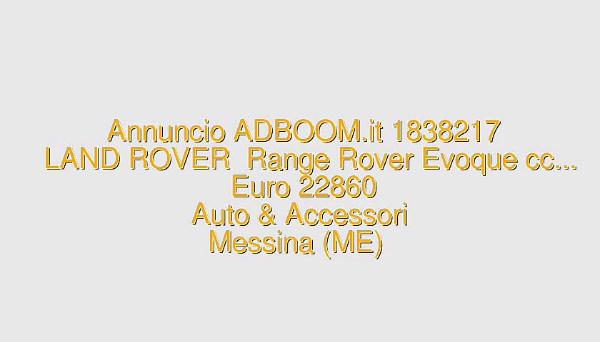 LAND ROVER  Range Rover Evoque cc…
