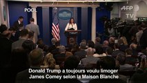 Trump a toujours voulu limoger Comey selon la Maison Blanche