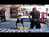 Ricky Cuellar getting in some sparring with Jerry Perez ahead of OCTOBER 7th fight date