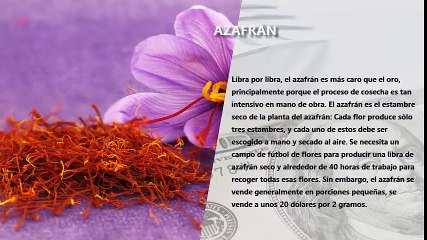 Rosa Gisela Olivis De Gray - Los ingredientes más caros del mundo
