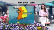 Yellow dust blew in overnight, rain in some regions