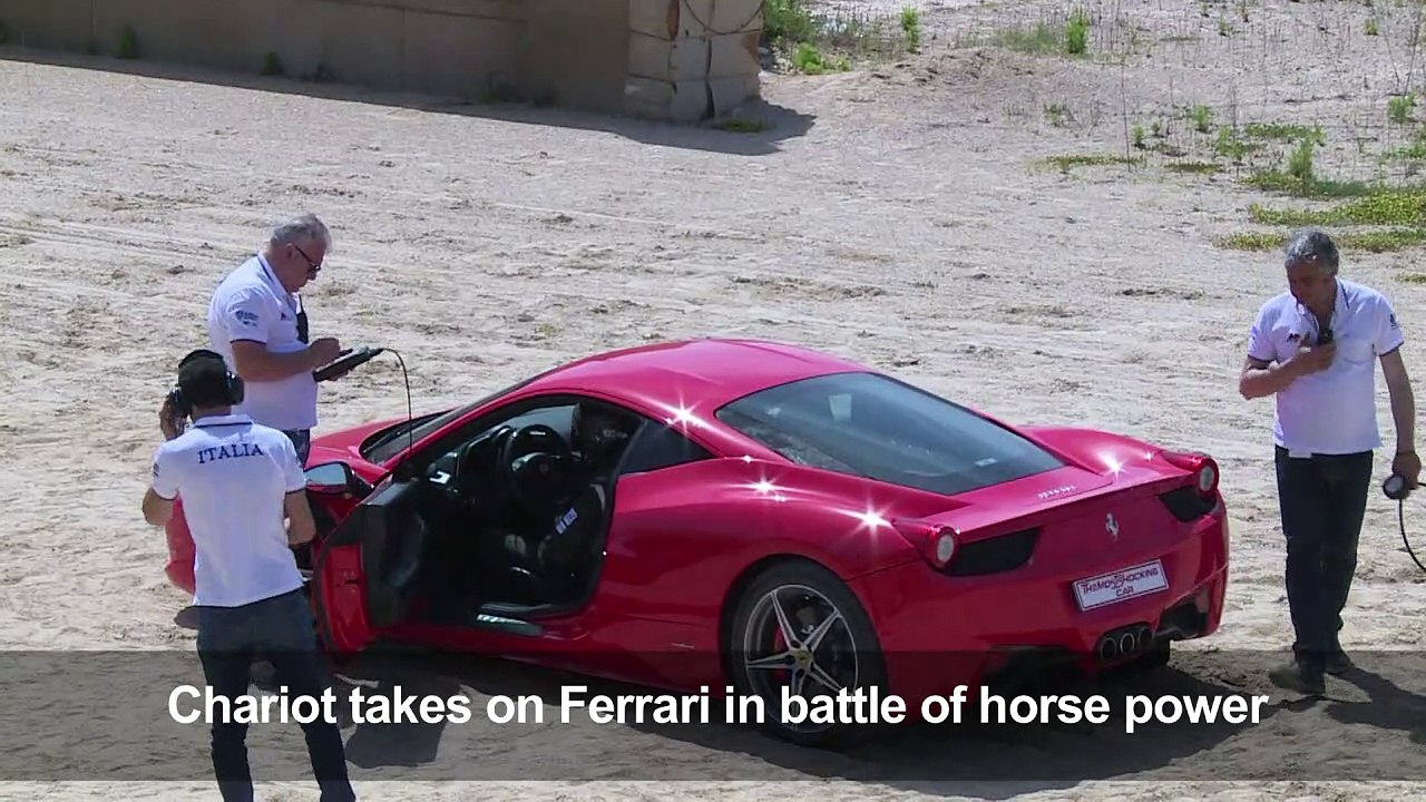 Quand un char romain défie une Ferrari de 600 chevaux