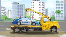 The Yellow Tow Truck Rescues Car in the city 2D Animation - Cars & Trucks Cartoon for Kids