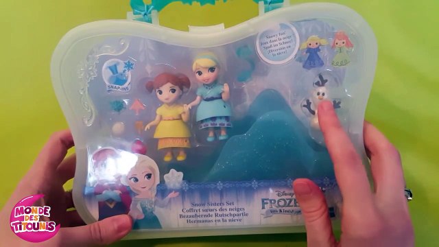 Reine des Neiges. Elsa Anna Olaf font du toboggan. Jouet enfant. Titounis Touni Toys-bCCbo0ZIESc