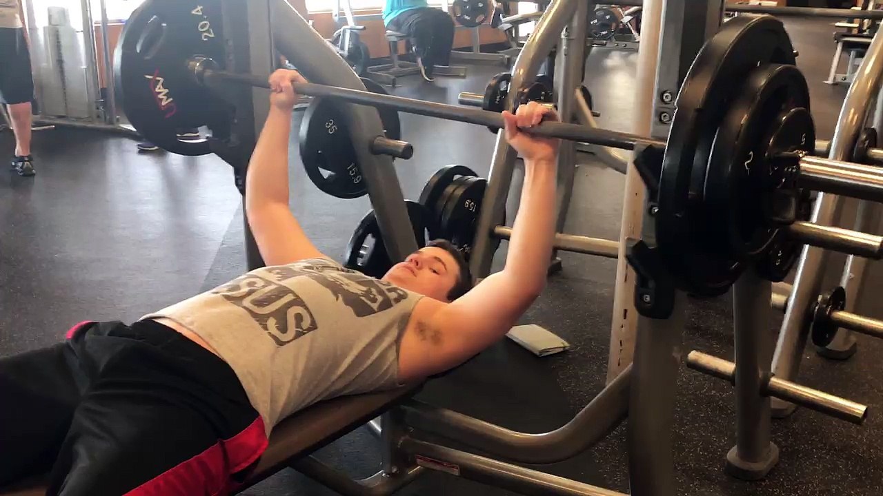 Rileys bench press progress so far