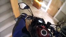 kawasaki Z1000 street fighter ride the middle of a hous