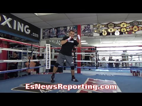 PETR PETROV LIGHT SHADOW BOXING AHEAD OF WBA TITLE ELIMINATOR AGAINST MICHAEL PEREZ - EsNews Boxing