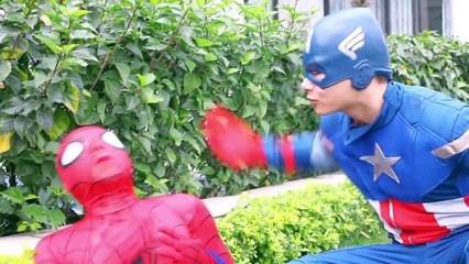 Frozen Elsa Spiderman NERF WAR GUN vs GUN Real Life #1 w- DeadPool Captain Superman Bad Joker Vm