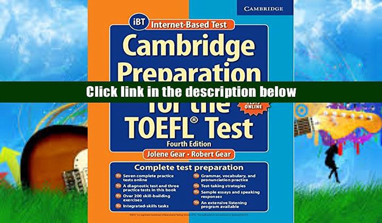 FREE [PDF] DOWNLOAD Cambridge Preparation for the TOEFL Test Book with Online Practice Tests
