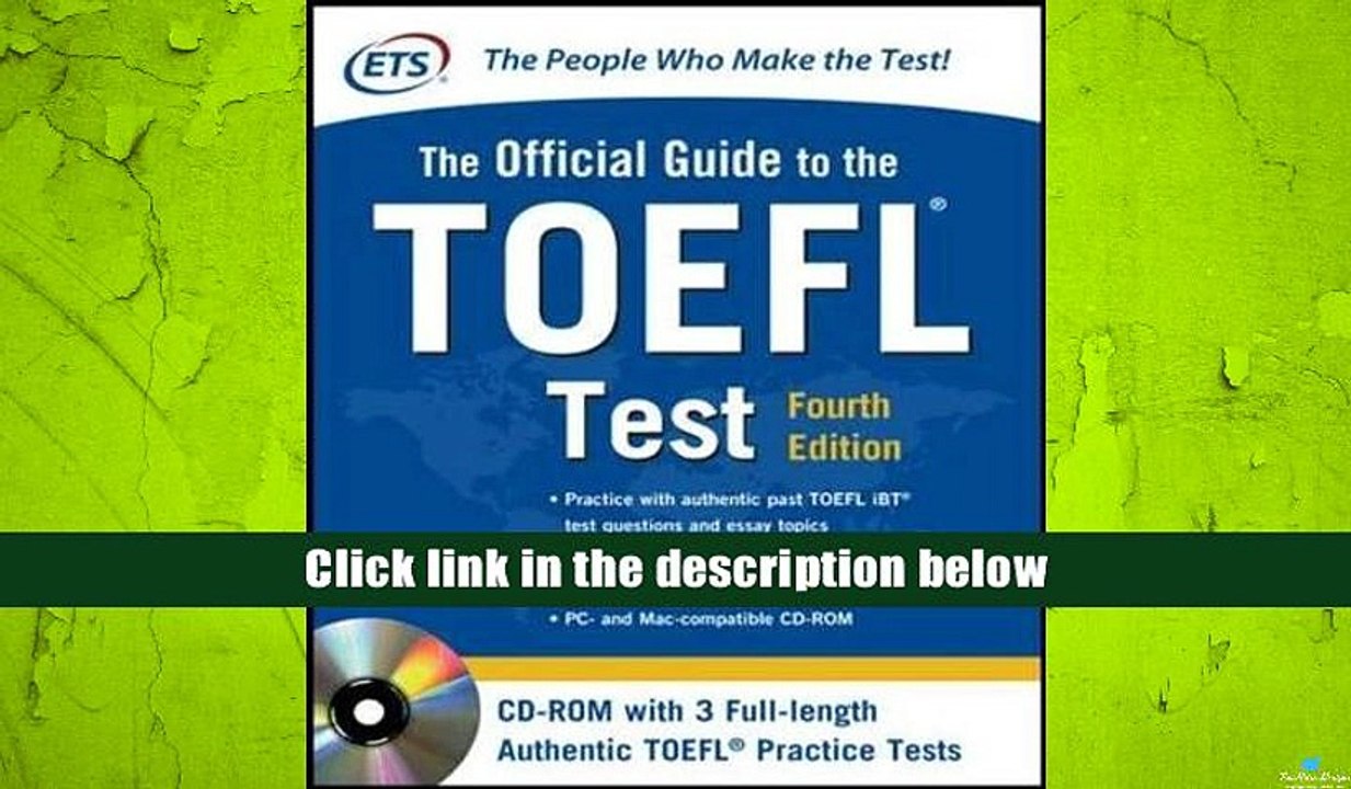 DOWNLOAD EBOOK Official Guide to the TOEFL Test With CD-ROM, 4th Edition Educational Testing