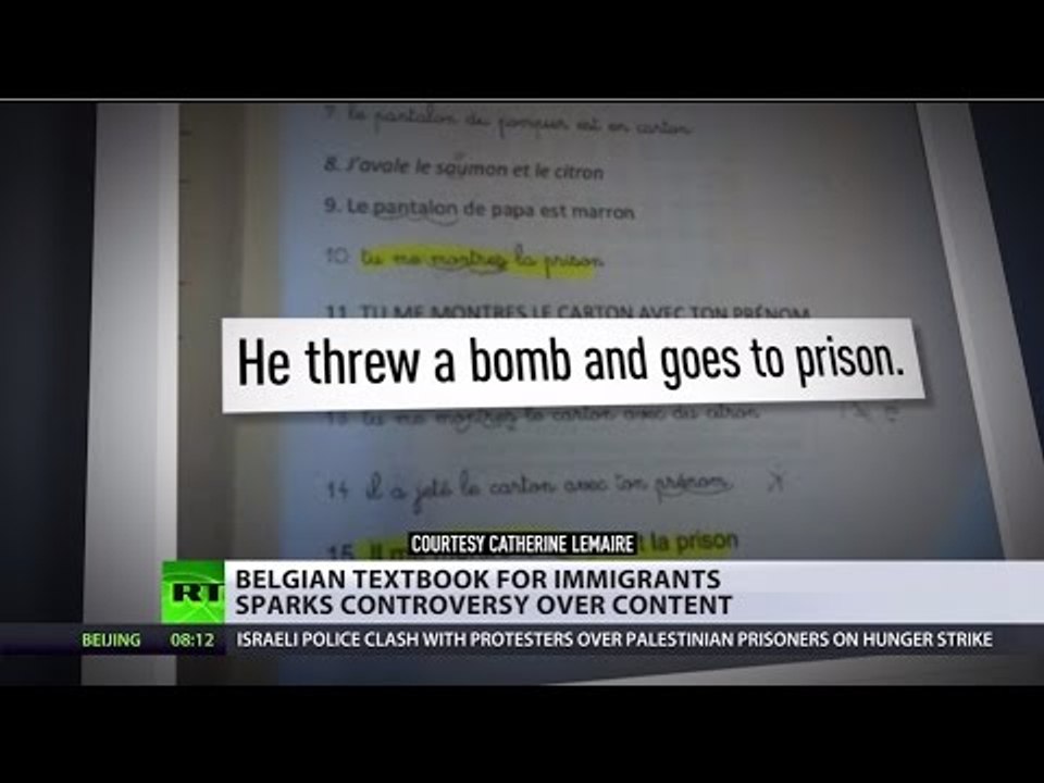 'He threw a bomb & goes to prison': Belgian textbook for migrants comes under fire
