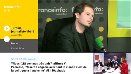 Johan Bihr (RSF) : l'arrestation en Turquie du photojournaliste Mathias Depardon est le "témoignage du harcèlement croissant des journalistes étrangers"