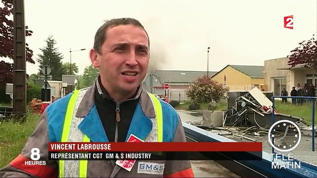 Les salariés de GM&S protestent contre la fermeture de leur usine