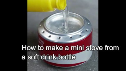 How to make a mini stove from a soft drink bottle
