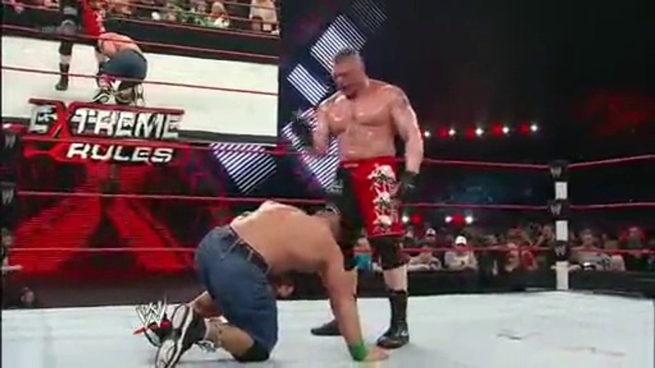 Brock Lesnar Vs John Cena Extreme Rules Match Extreme Rules V Deo Dailymotion