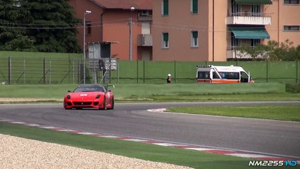 Ferrari 599XX EVO Exhaust Note & Glowing Brakes!