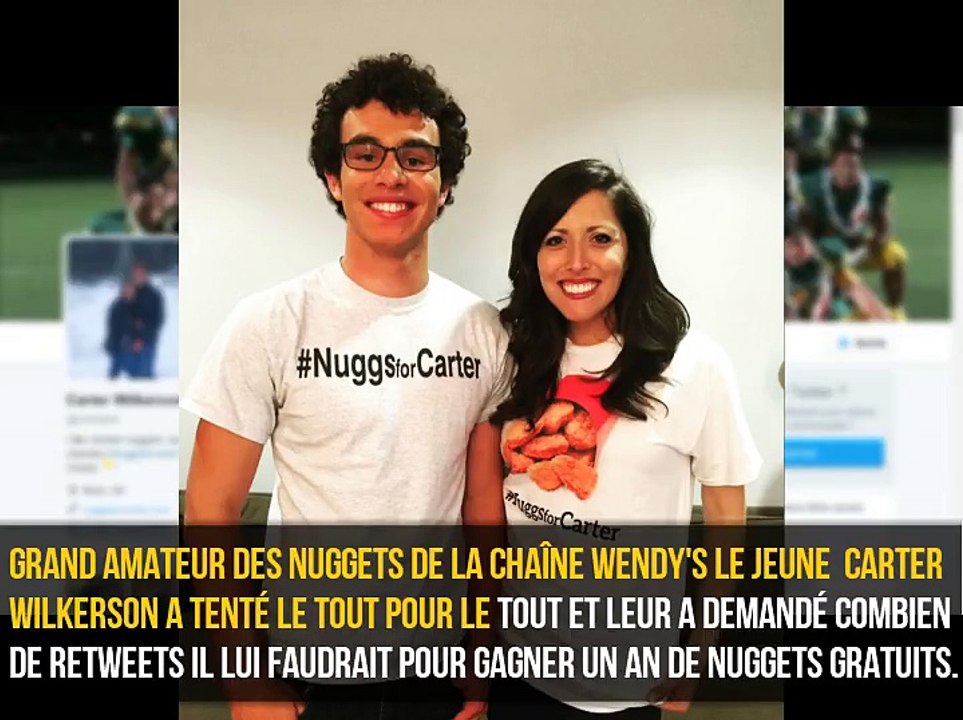 En battant le record du monde de retweets, il gagne un an de nuggets !