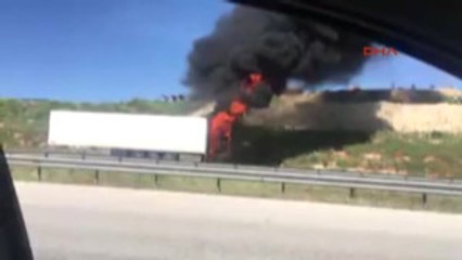 Gaziantep'te Tır'da Yangın