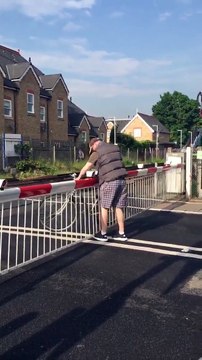 Ce débile n'a pas voulu respecter la fermeture du passage à niveau et va avoir beaucoup de chance