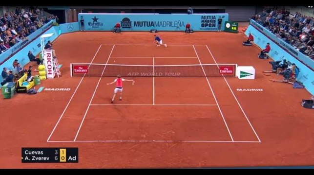 Madrid : Le coup de génie de Pablo Cuevas face à Alexander Zverev (vidéo)
