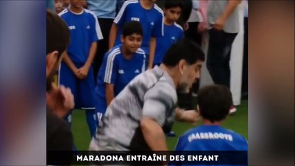 La méthode Alves pour ouvrir une bière, Maradonna s'amuse avec des gamins