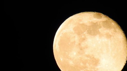 Close up footage of the moon orbiting 12 April 2017