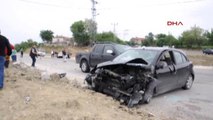Tekirdağ Tek Şeride Düşürülen Karayolunda Zincirleme Kaza: 3 Yaralı