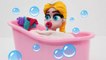 Elsa Bathtub Prank Frozen Sisters Elsa and Anna Bubble Bath Stop Motion Cartoons for Kids
