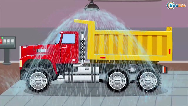 Мультфильм про Весёлые Машинки - Красный Бульдозер в работе - Развивающие Видео для детей