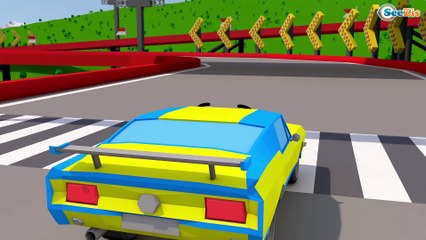 Learn Colors w Racing Cars Color Cartoon for Kids & Learning Video for Babies