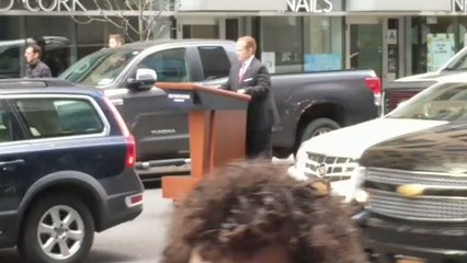 Melissa McCarthy Rides Sean Spicer Podium Through New York
