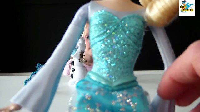 JOUET poupée la reine des neiges ELSA TIRE UN GLACON ET OLAF#dolls toys frozen
