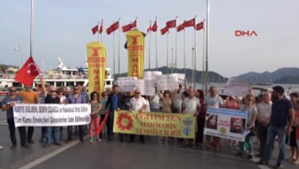 Marmaris'te Açlık Grevi Yapan Akademisyenler Için Eylem Yapıldı