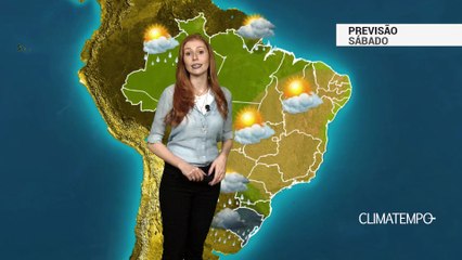 Previsão Brasil - Sábado com temporais no Sul do BR