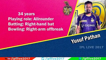 IPL 2017 Kolkata Knight Riders 11 players