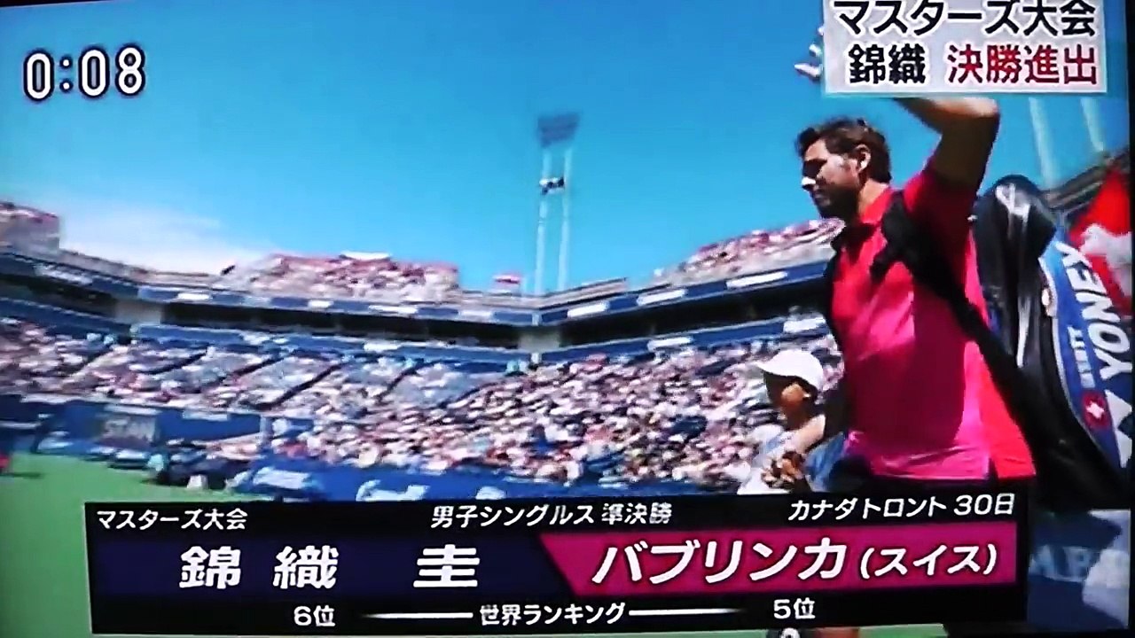 錦織圭選手リオの前哨戦で大躍進‼️バブリンカを破り決勝は宿敵,ジョコビッチ選手 [過去の対戦は2-9]