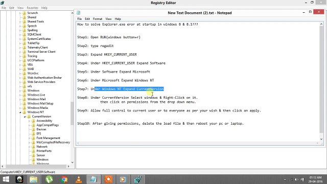 How to solve Explorer.exe error and fix it permanently works on windows 8 , 8.1 and 10