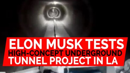Elon Musk tests high-concept underground tunnel project in LA