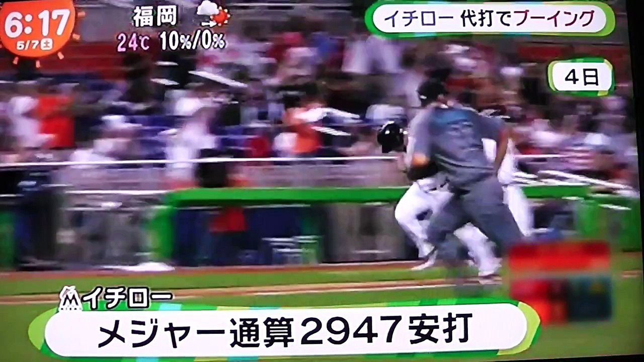 日本メジャーリーガー大活躍:イチロー敬遠記録メジャー４人目！田中、岩隈も活躍：おまけもあります