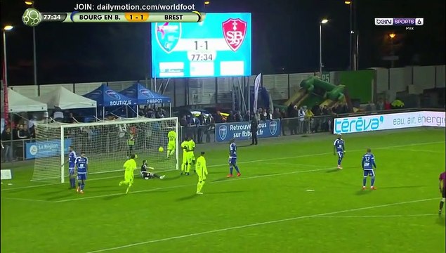 Résumé Bourg Peronnas - Brest buts Habibou 1-2