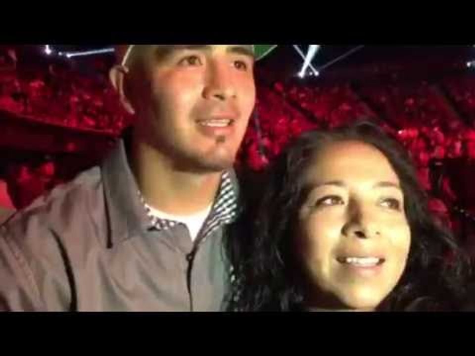 Brandon Rios mobbed by fans at fight