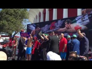 Chocolatito vs Cuadras weigh in