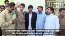 Pakistan cat-eyed tea seller sparks national soul-s