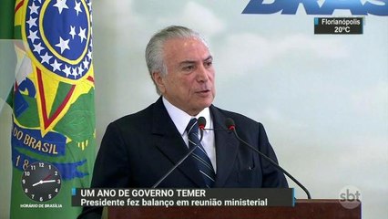 Temer completa um ano como presidente e faz balanço em reunião ministerial
