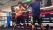Yoshihiro Kamegai working the mitts before rematch with soto karass - esnews boxing